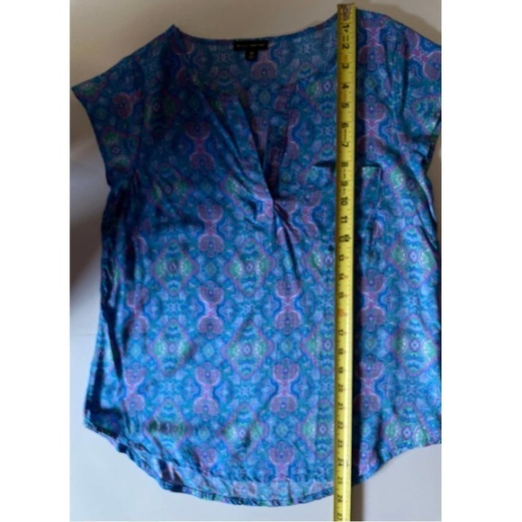 𝅺❤️willi Smith Floral Short Sleeve Top Size M - Picture 7 of 7